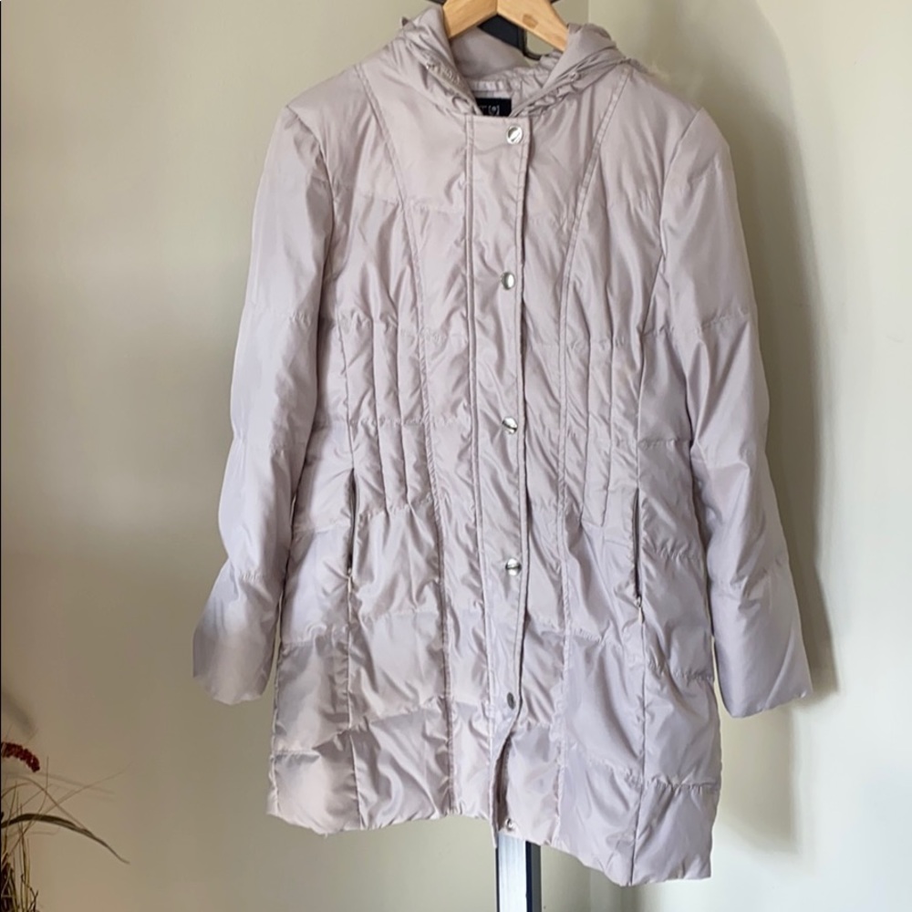 Apt 9 Tan Puffer Jacket With Hoodie